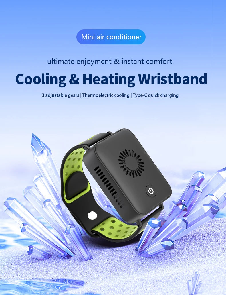 2 In 1 Portable Mini Air Conditioner Watch Fan Bracelet