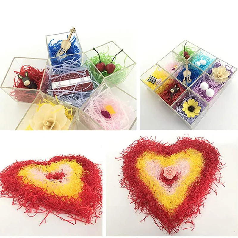 50g Multicolored Raffia Paper Shreds for Elegant Gift Wrapping