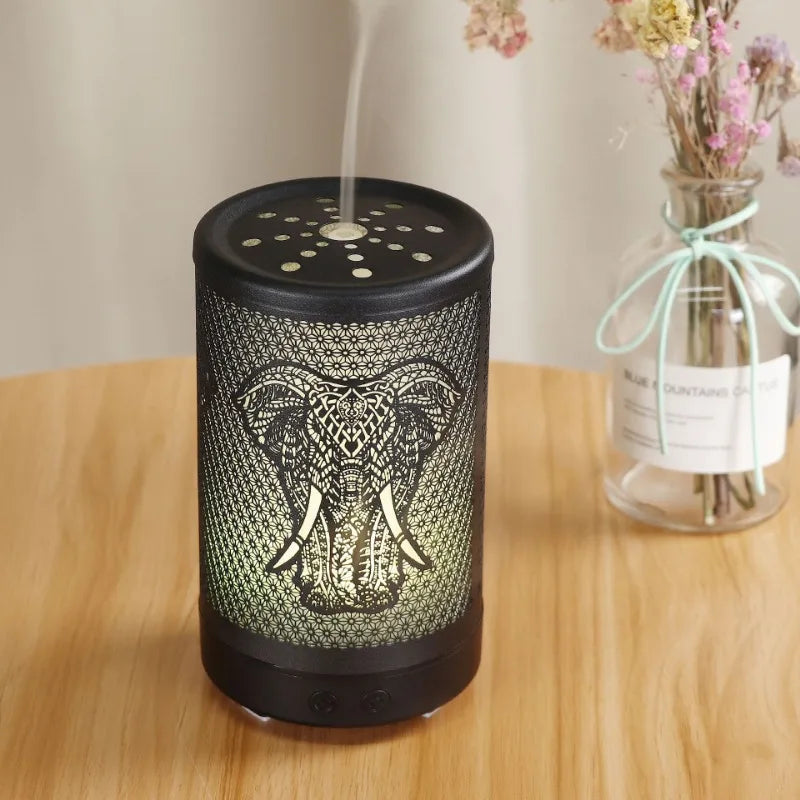 Mini Elephant Aromatherapy Essential Oil Diffuser with LED Lamp