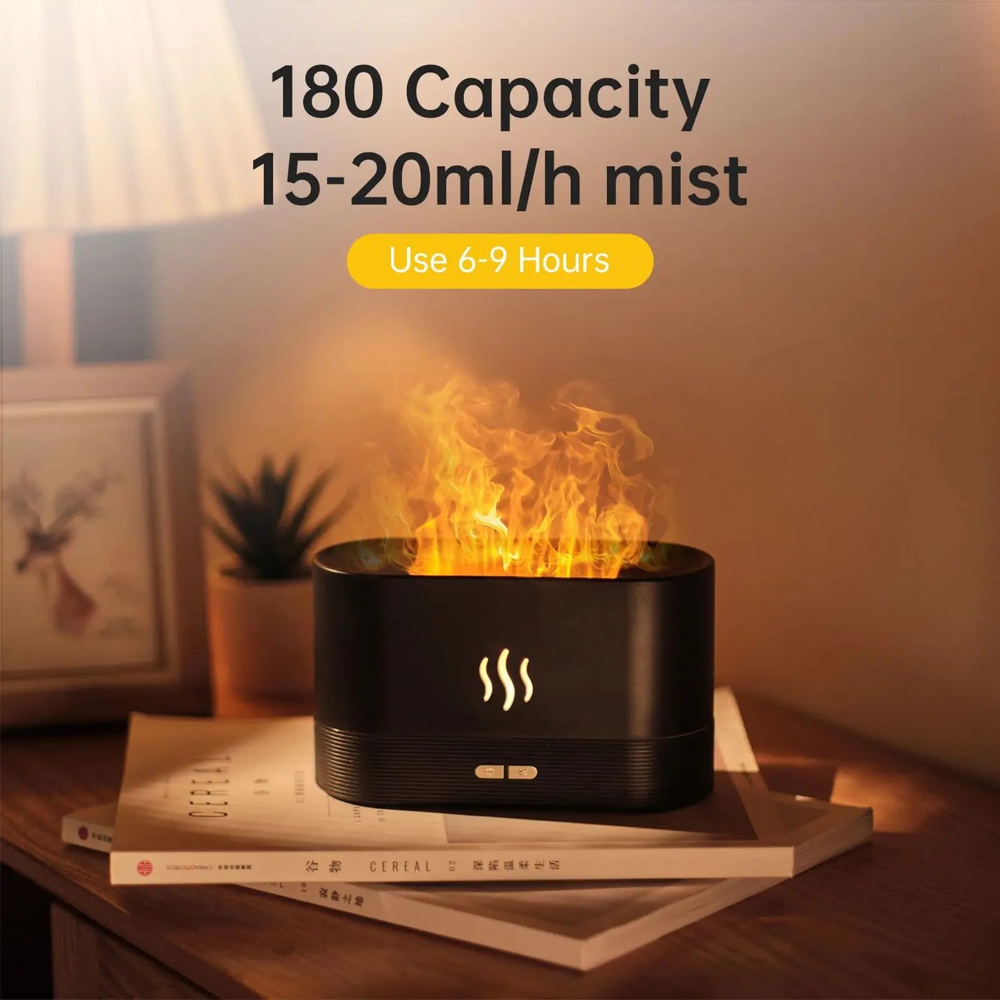 Vissko Aroma Diffuser Air Humidifier Ultrasonic Aromatherapy Flame Lamp