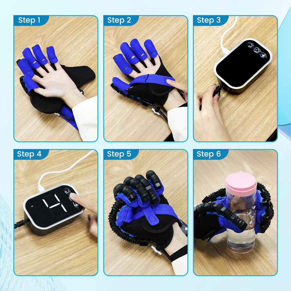 Stroke Rehabilitation Glove Finger Robot Trainer for Hemiplegia