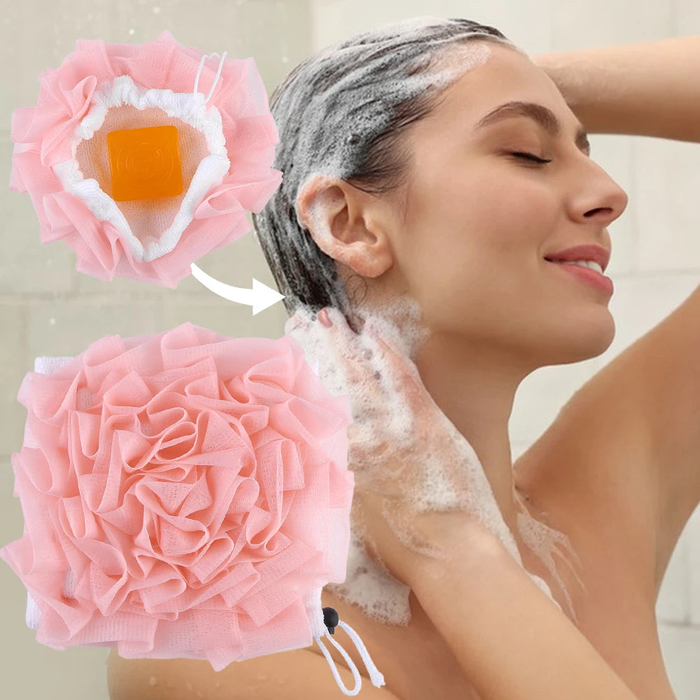 2-In-1 Bath Loofah Sponge Set for Elegant Cleansing Bliss