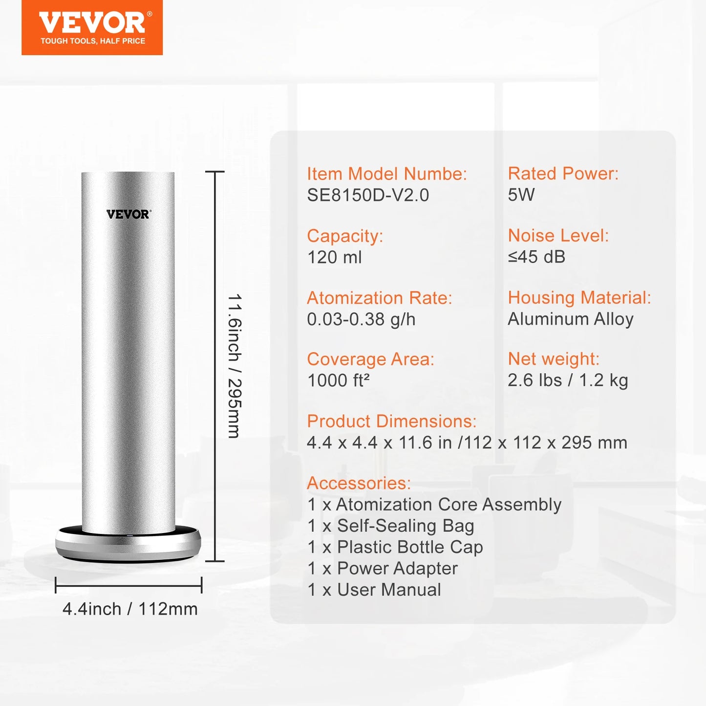 VEVOR Scent Air Machine Bluetooth Smart Diffuser Aromatherapy