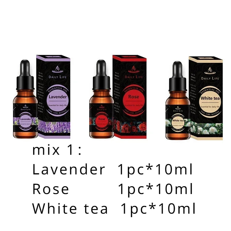 10ml*3pcs Aromatherapy Plant Essential Oil Refill Set