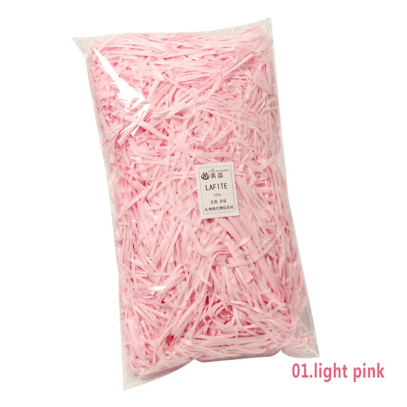 50g Multicolored Raffia Paper Shreds for Elegant Gift Wrapping