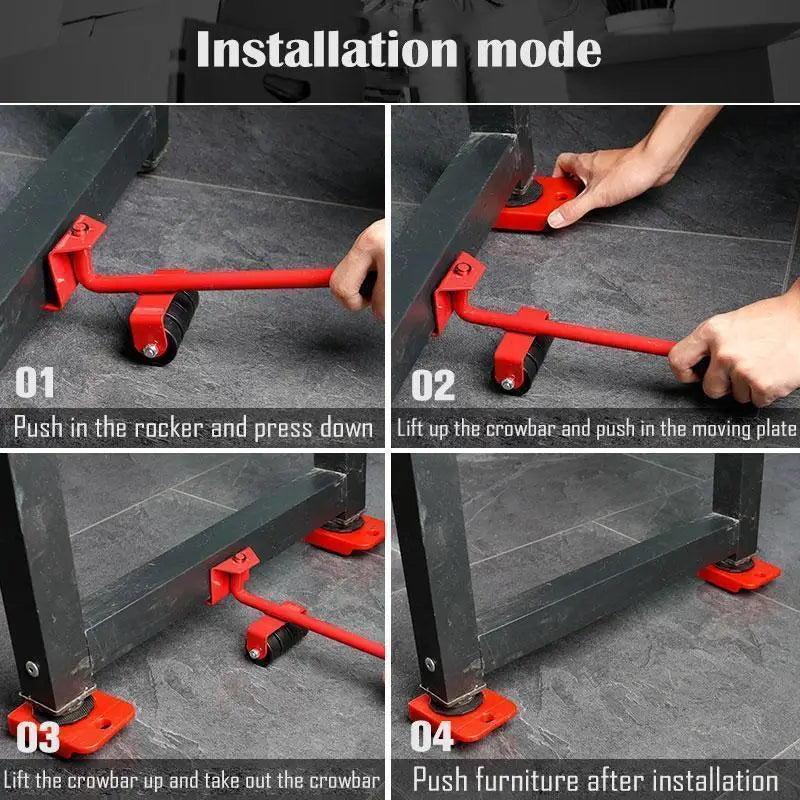 Moving Tool Furniture Lifter With 360° Rotation Wheel Rollers