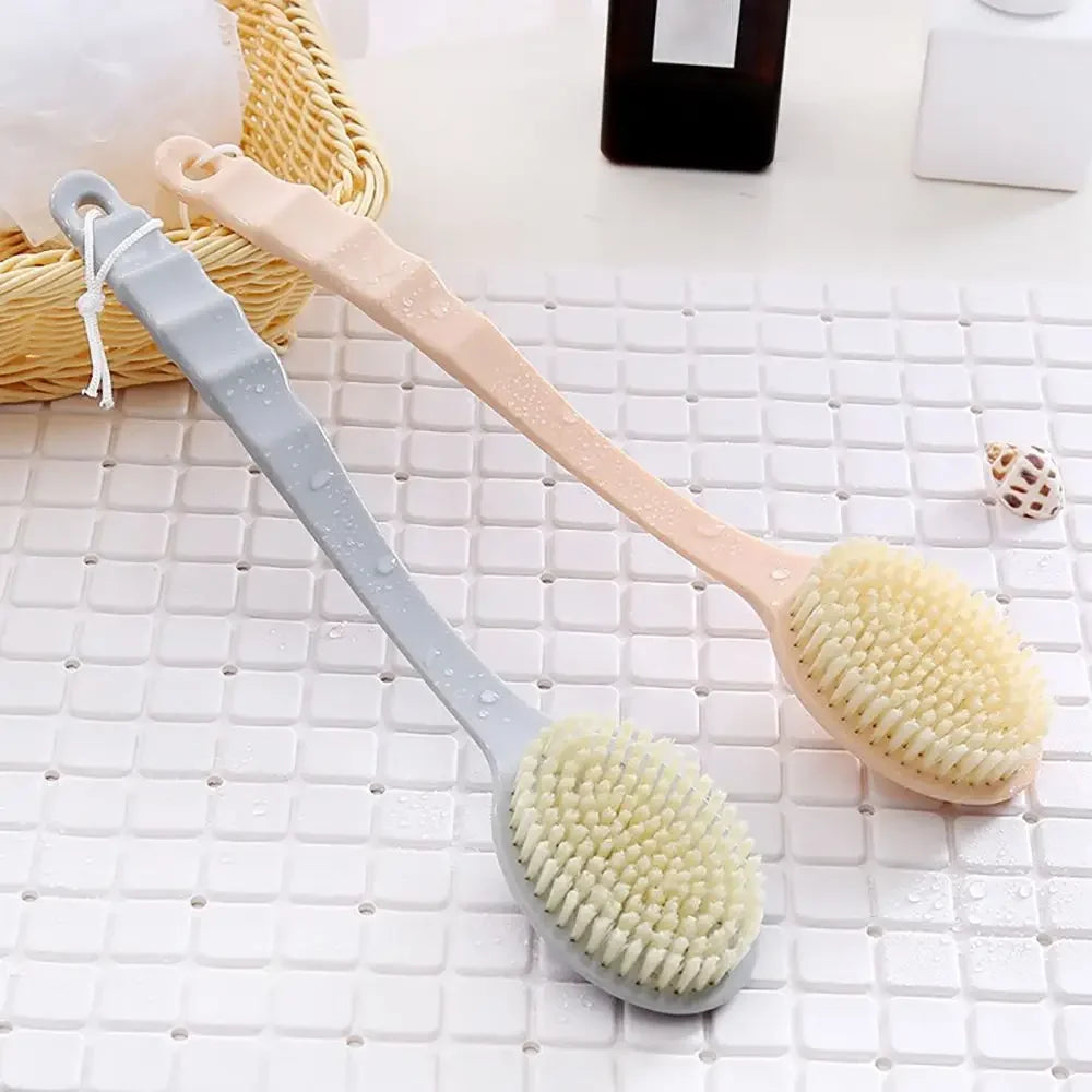 1pc Long Handle Bath Brush Soft Body Scrub Massager Accessories