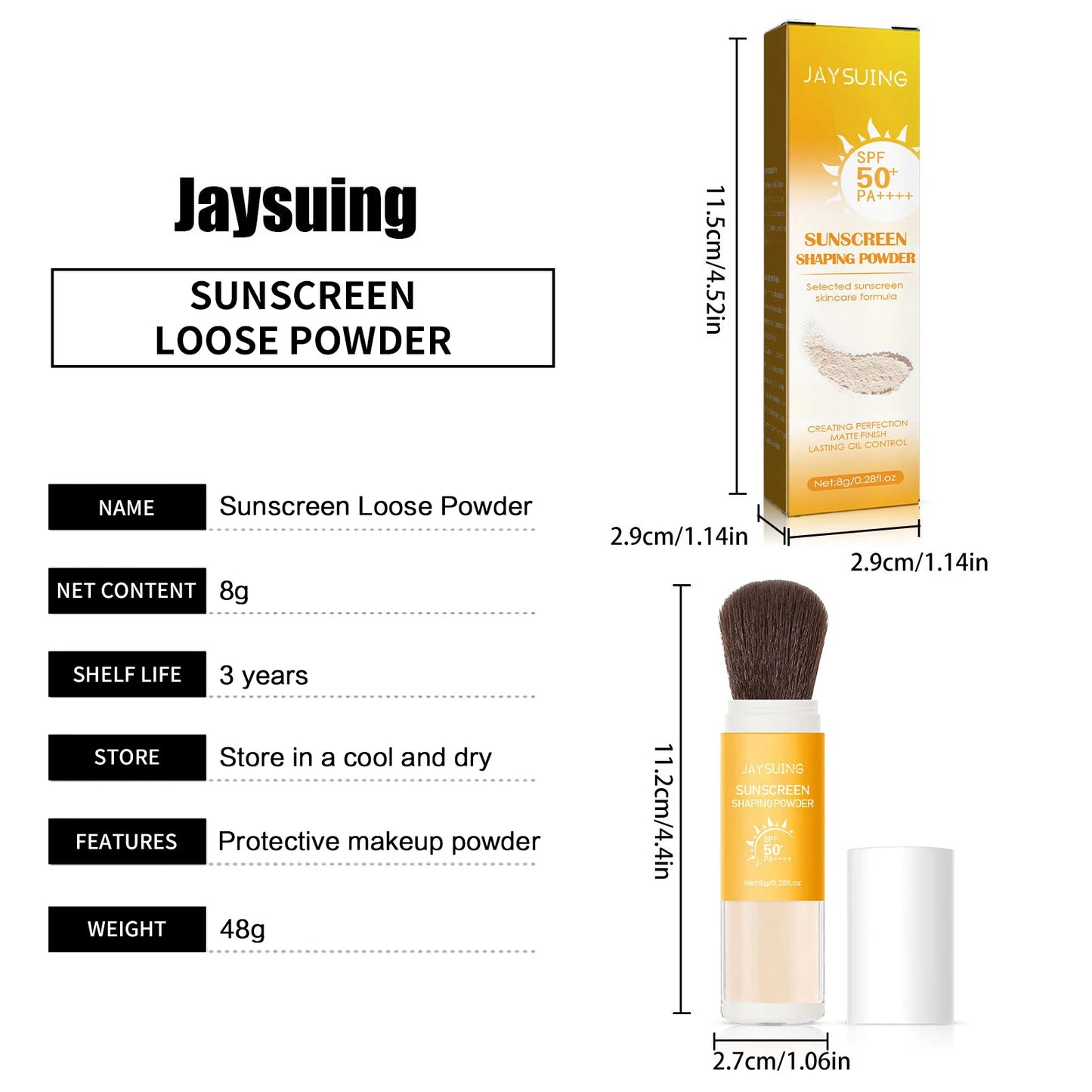 Sunscreen Loose Powder Sunblock Skin Protective Solar Blocker