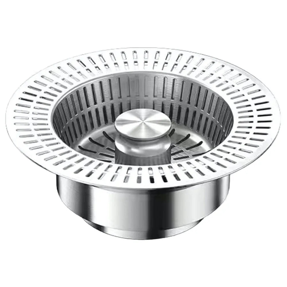 3 In 1 Kitchen Sink Drain Strainer Stainless Steel Stopper