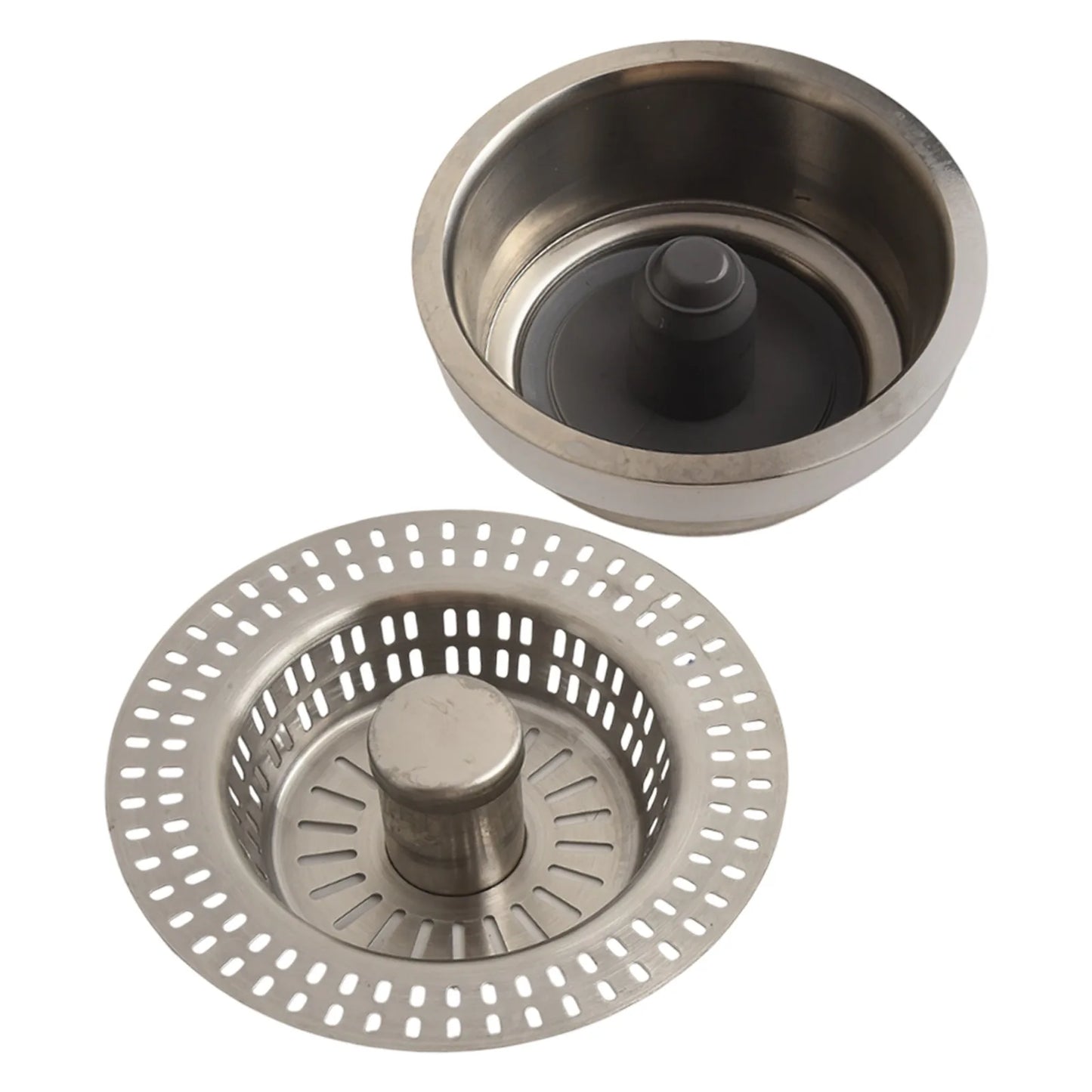 3 In 1 Kitchen Sink Drain Strainer Stainless Steel Stopper