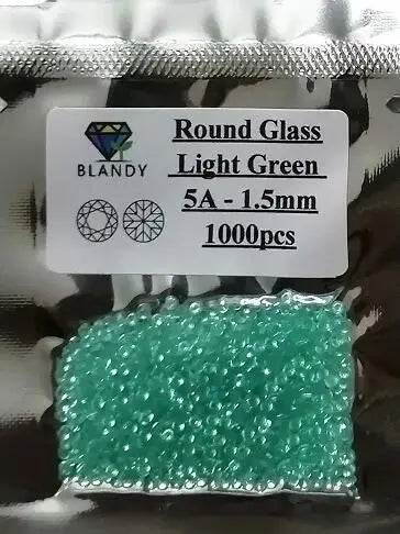 Free Shipping 1000pcs Round Cut Colorful Glass Gems