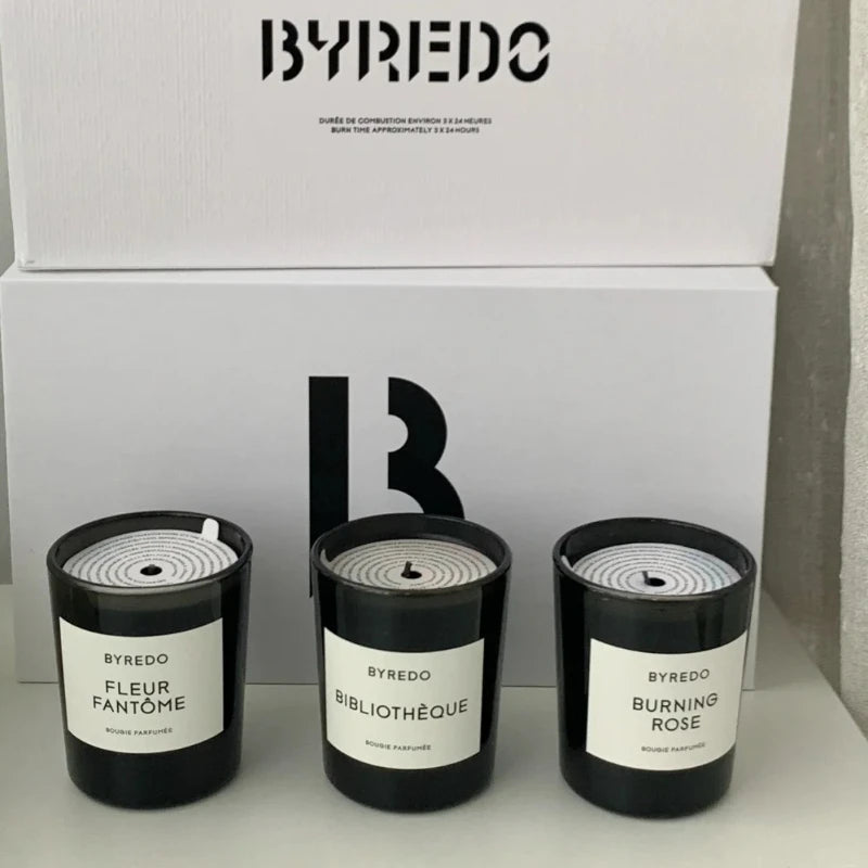 Bibliotheque Aromatherapy Candle Simple Design Rose Fragrance