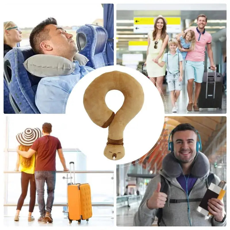 Question-Mark Neck Pillow Unique Question Mark Shape Soft Plush Travel Pillow