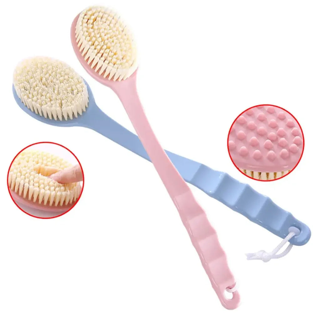 1pc Long Handle Bath Brush Soft Body Scrub Massager Accessories