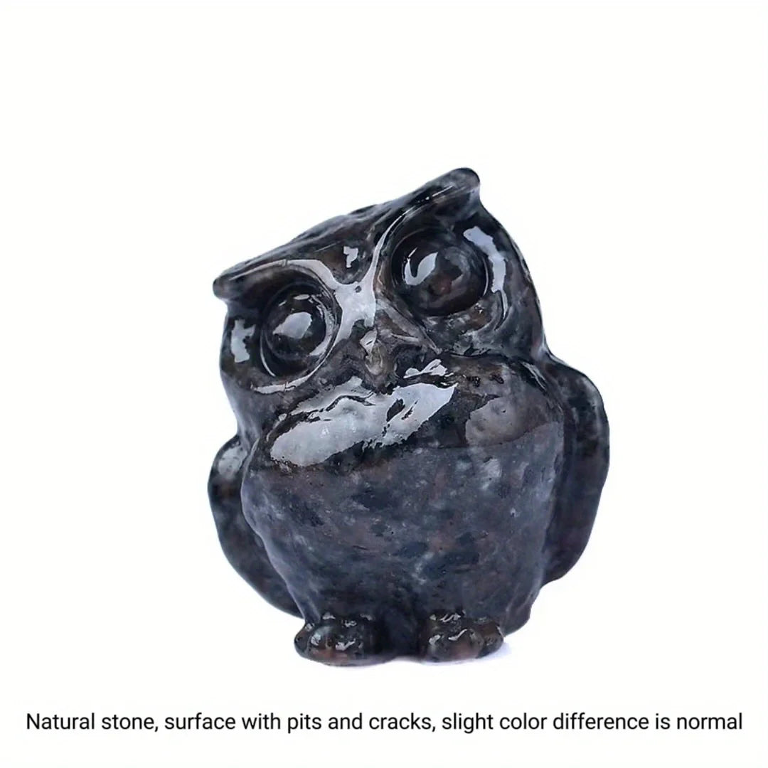 1pc 3.5cm Crystal Carved Owl Meditation Stone Gift