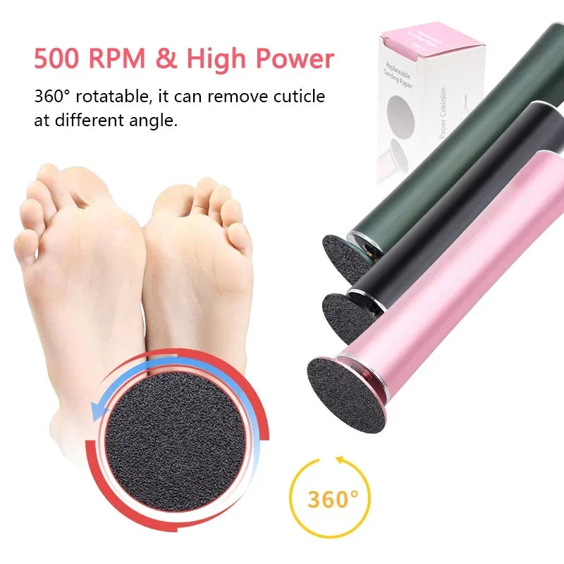 Electric Rechargeable Pedicure Tools Remove Dead Skin Callus Remover