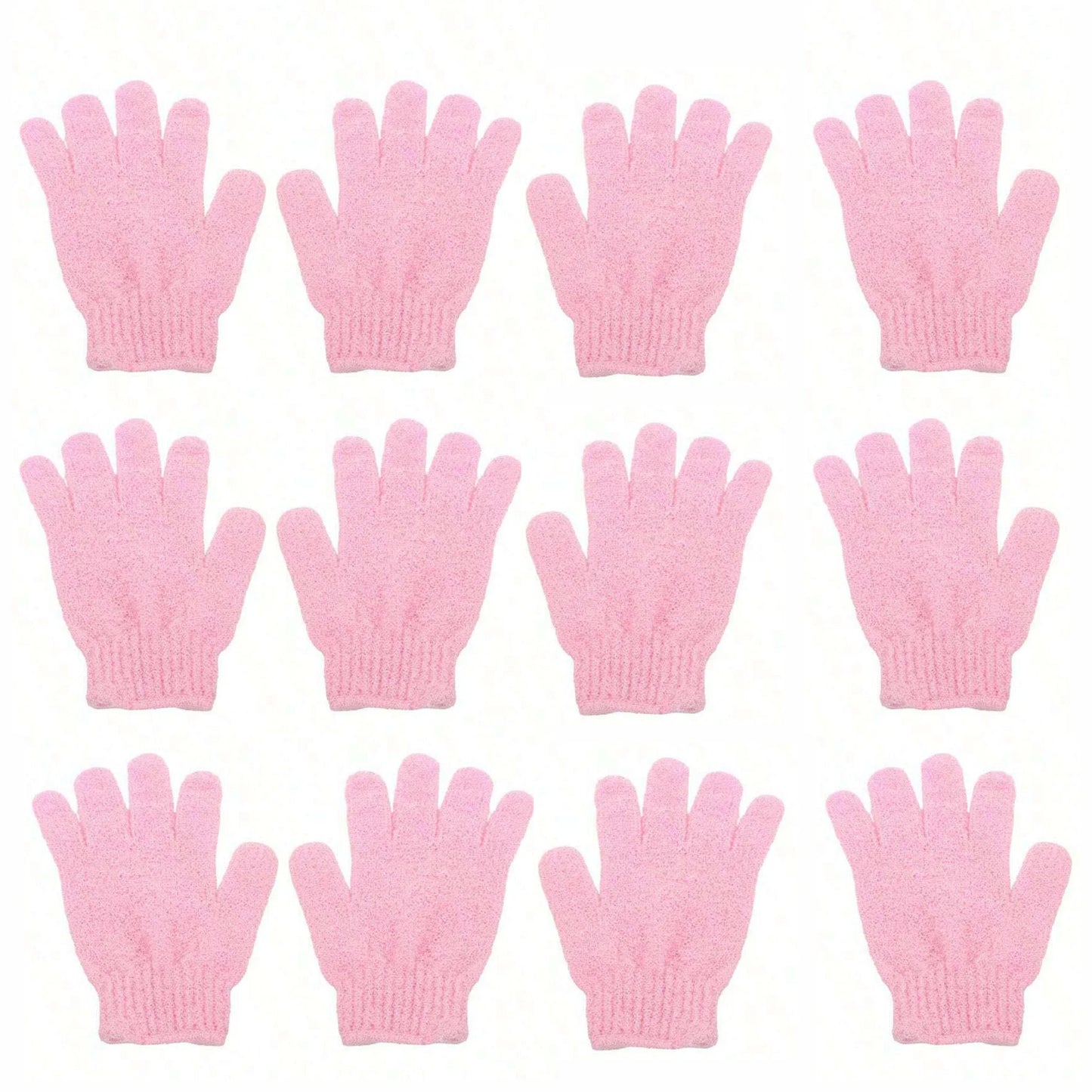 2pcs/6pcs/12pcs Reversible Exfoliating Shower Gloves for Luxurious Skin Care