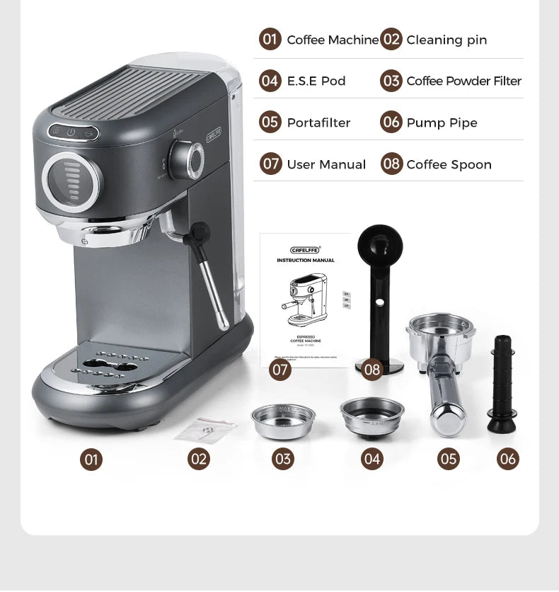 Cafelffe Coffee Machine 19Bar Espresso Maker for Gifting