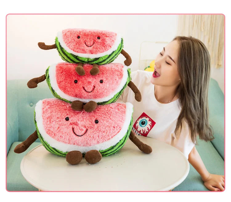 Watermelon Plush Cuddly Pillow Sleeping Cherry Doll Gift