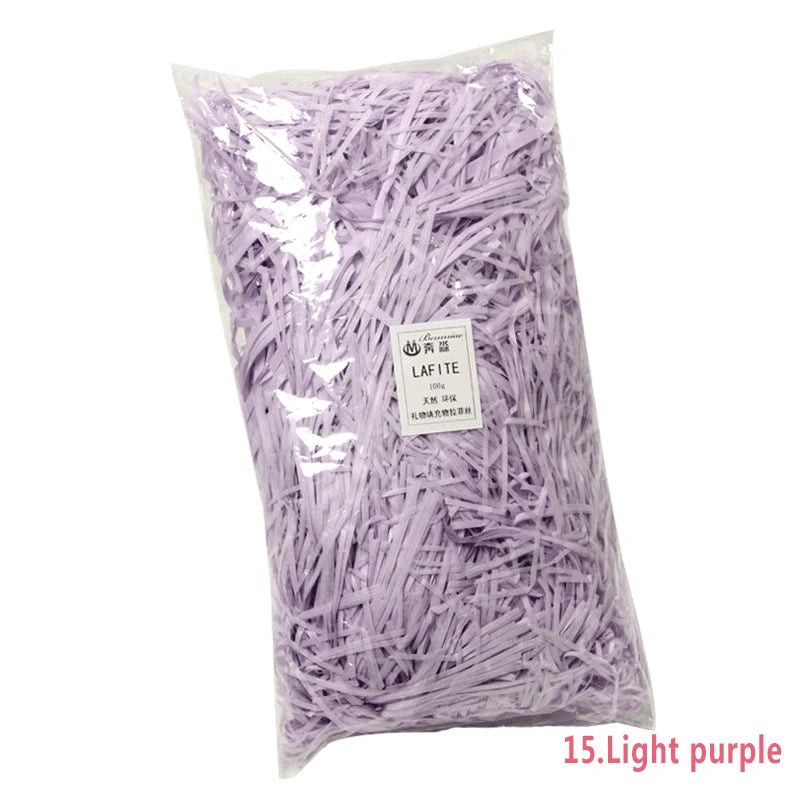 50g Multicolored Raffia Paper Shreds for Elegant Gift Wrapping