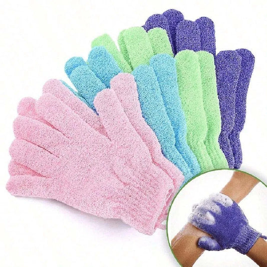 2pcs/6pcs/12pcs Reversible Exfoliating Shower Gloves for Luxurious Skin Care