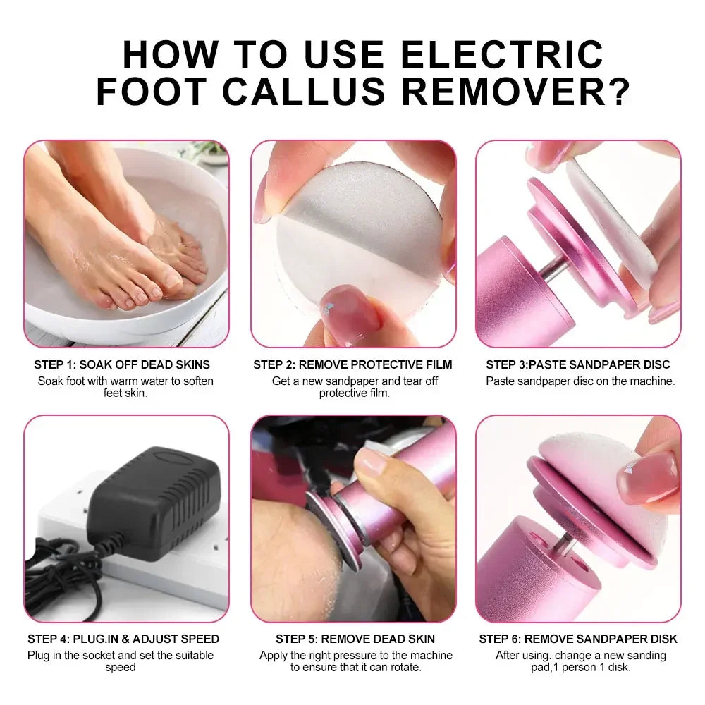 Electric Foot Callus Remover Foot Care File Heels Dead Skin