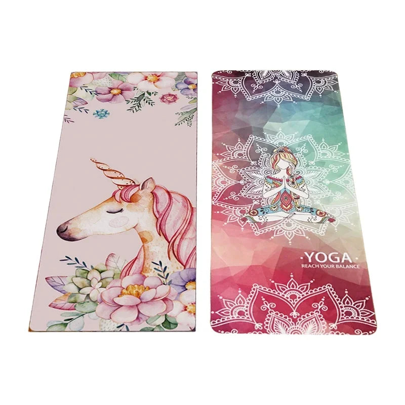 Customised 183mm Large Microfiber Yoga Mat Eco Friendly Suede