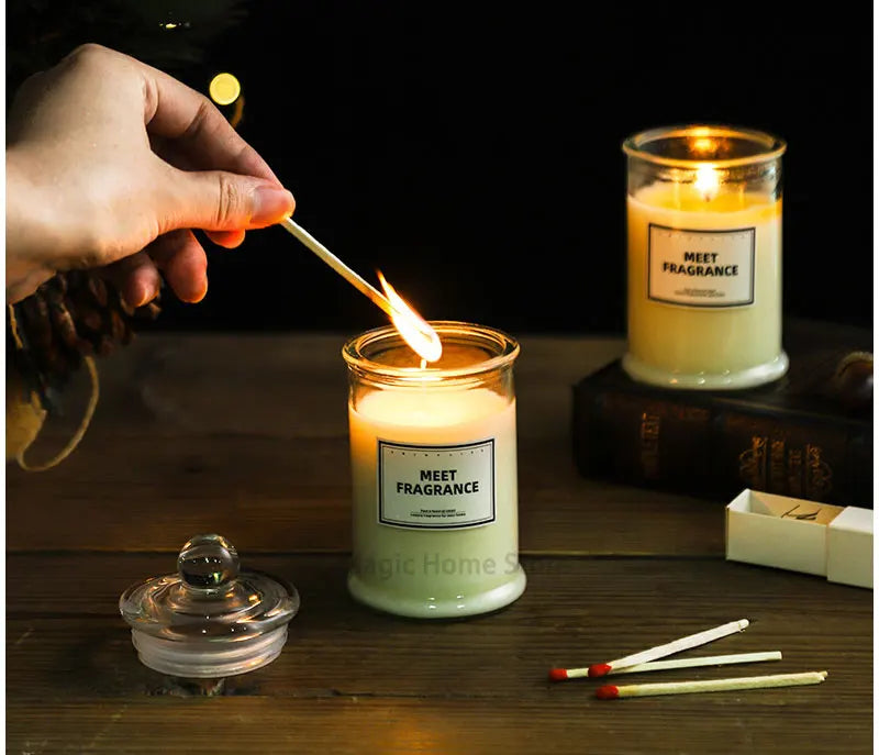 Luxurious Scented Aromatic Candles Set Natural Soy Wax Gifts