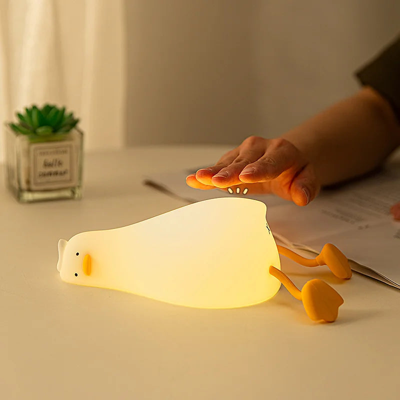 Big Face Rabbit Night Light Cute Silicone Soft Lamp Gift