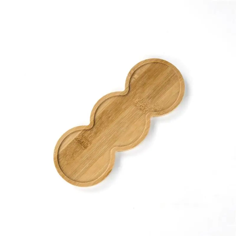 Elegant Multi Bamboo Tray Wood Saucer Flower Pot Tray Cup Pad Coaster Plate For Kitchen