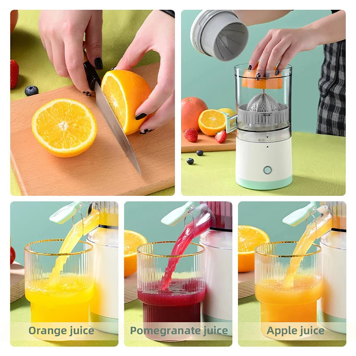 Multi-Function Portable Electric Juicer USB Rechargeable Mixing Bottle for Summer Smoothies and Lemon Juice Home Use