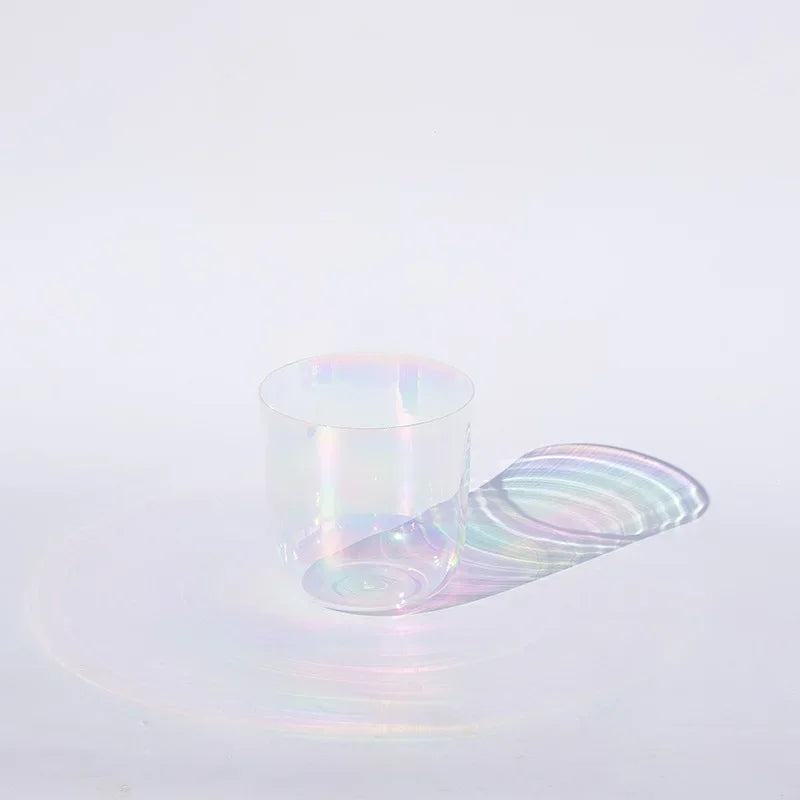 Colorful Transparent Crystal Singing Bowl Yoga Sound Therapy