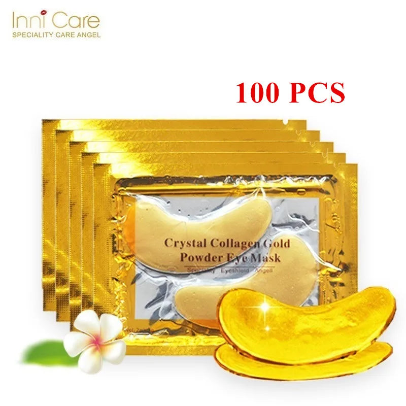 InniCare 50/60/80/100 Pcs Crystal Collagen Gold Eye Mask