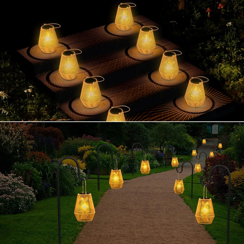 Hand Woven 0.6W Solar Outdoor Lights Villa Landscape Light