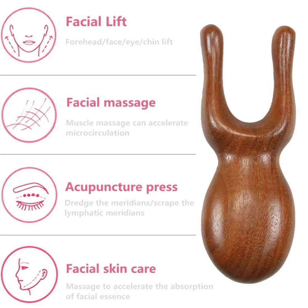 1Pcs Face Scalp Gua Sha Massager for Natural Wellness