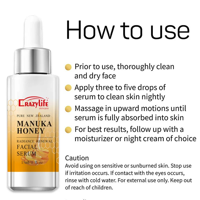 Manuka Honey Gold Face Serum Moisturizing Anti-Wrinkle Essence