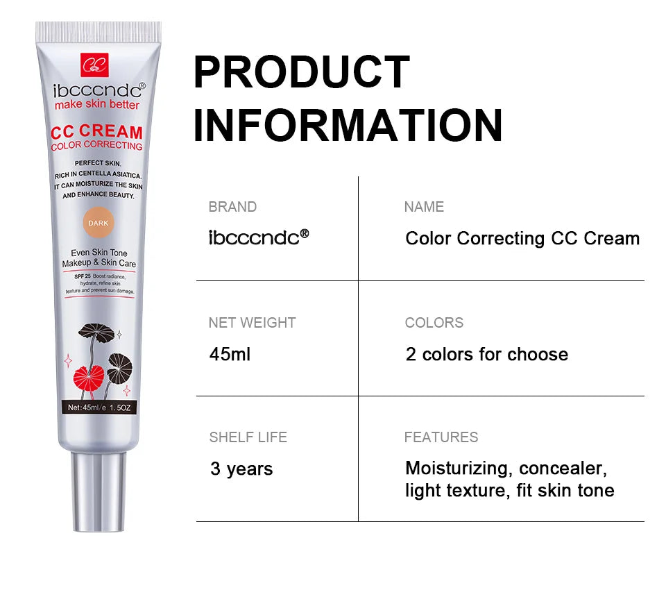 CC Cream Concealer Liquid-Based Full Coverage Waterproof Makeup