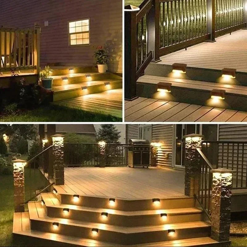 Solar Deck Lights 12 Pack Outdoor Waterproof LED Lamps