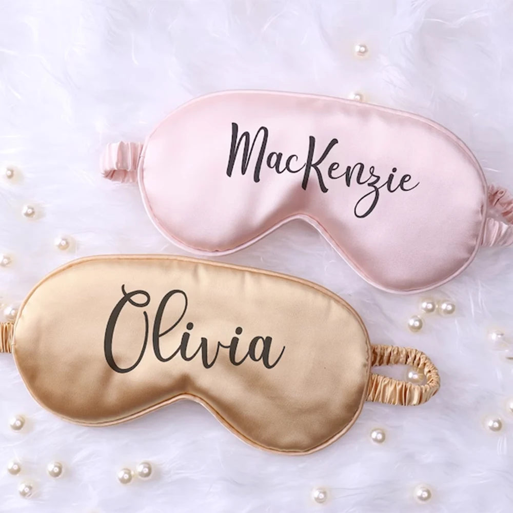 Personalized Sleep Eye Mask with Gift Bag Customed Monogram