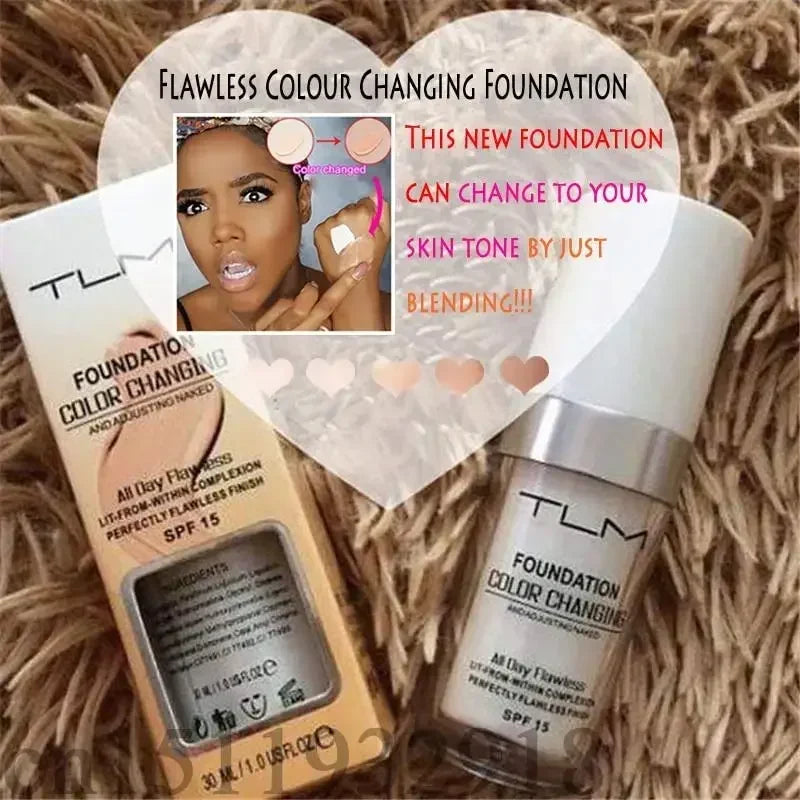 30ML TLM Foundation Color Changing Makeup Base Cream