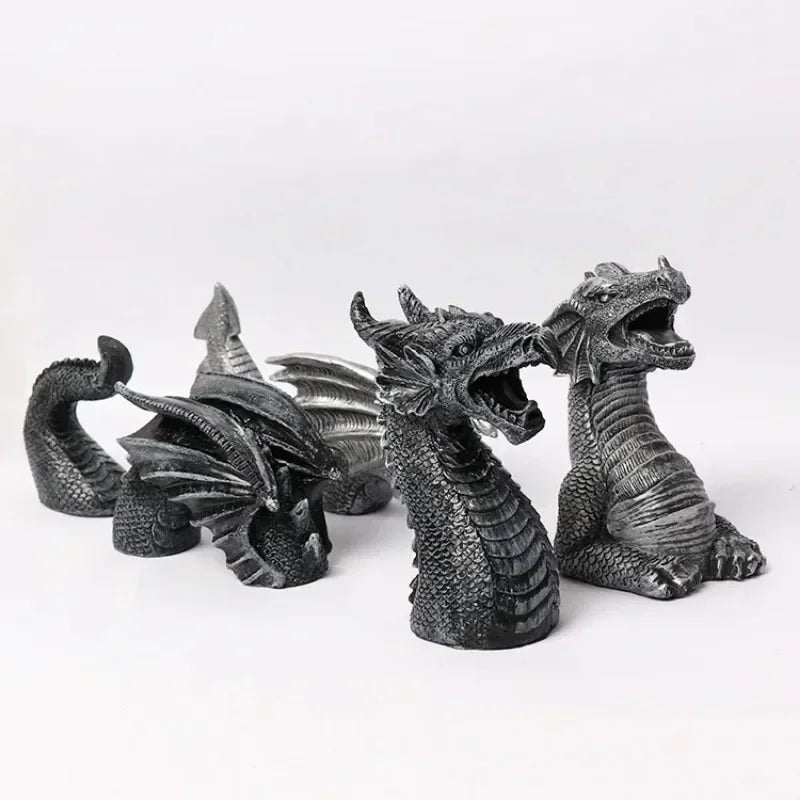 Solar Powered Outdoor Garden Dragon Statue for Meditation