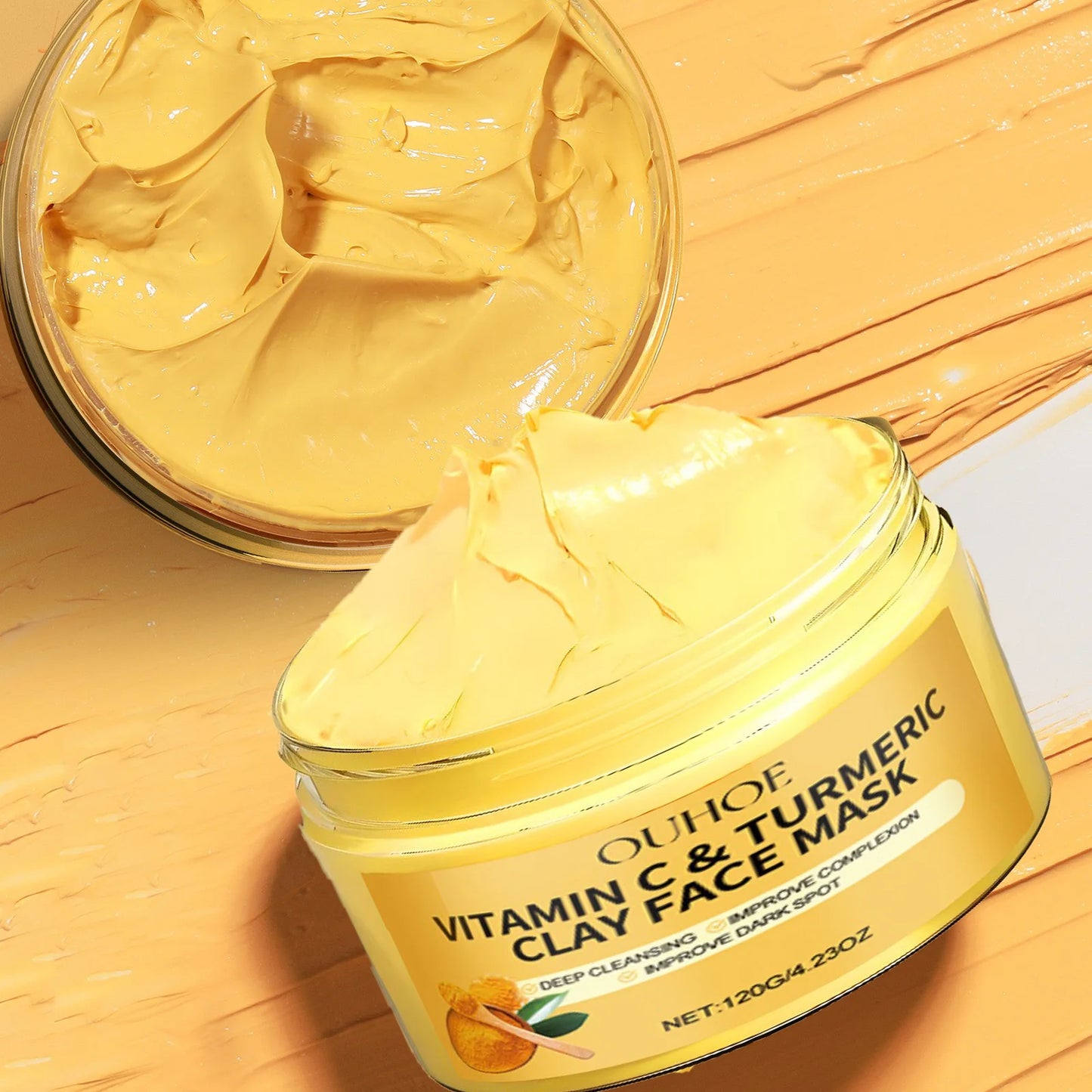 Turmeric Vitamin C Clay Mask Deep Cleansing Hydrating Skin Care