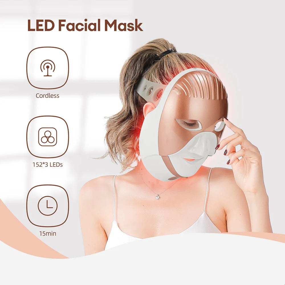 Foreverlily Mascarilla Facial LED Wireless Skin Care Device