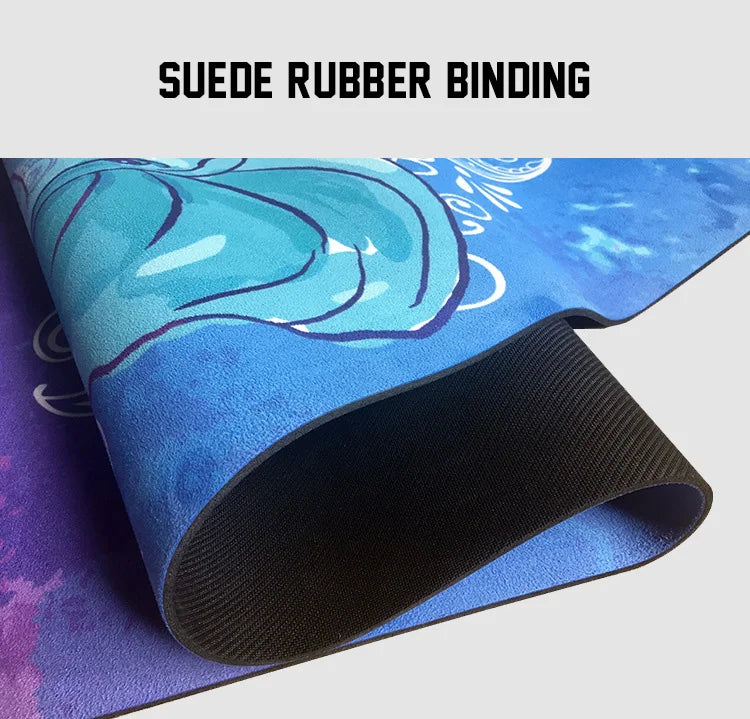 Customised 183mm Large Microfiber Yoga Mat Eco Friendly Suede