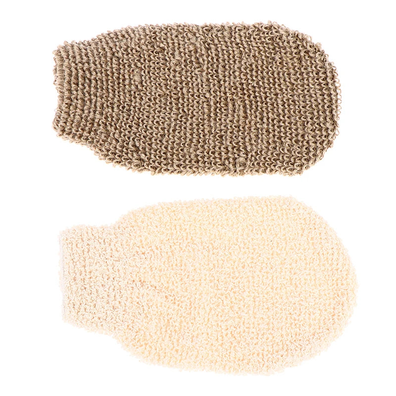 2 Pcs Peeling Exfoliating Gloves Bath Towel For Spa Massage