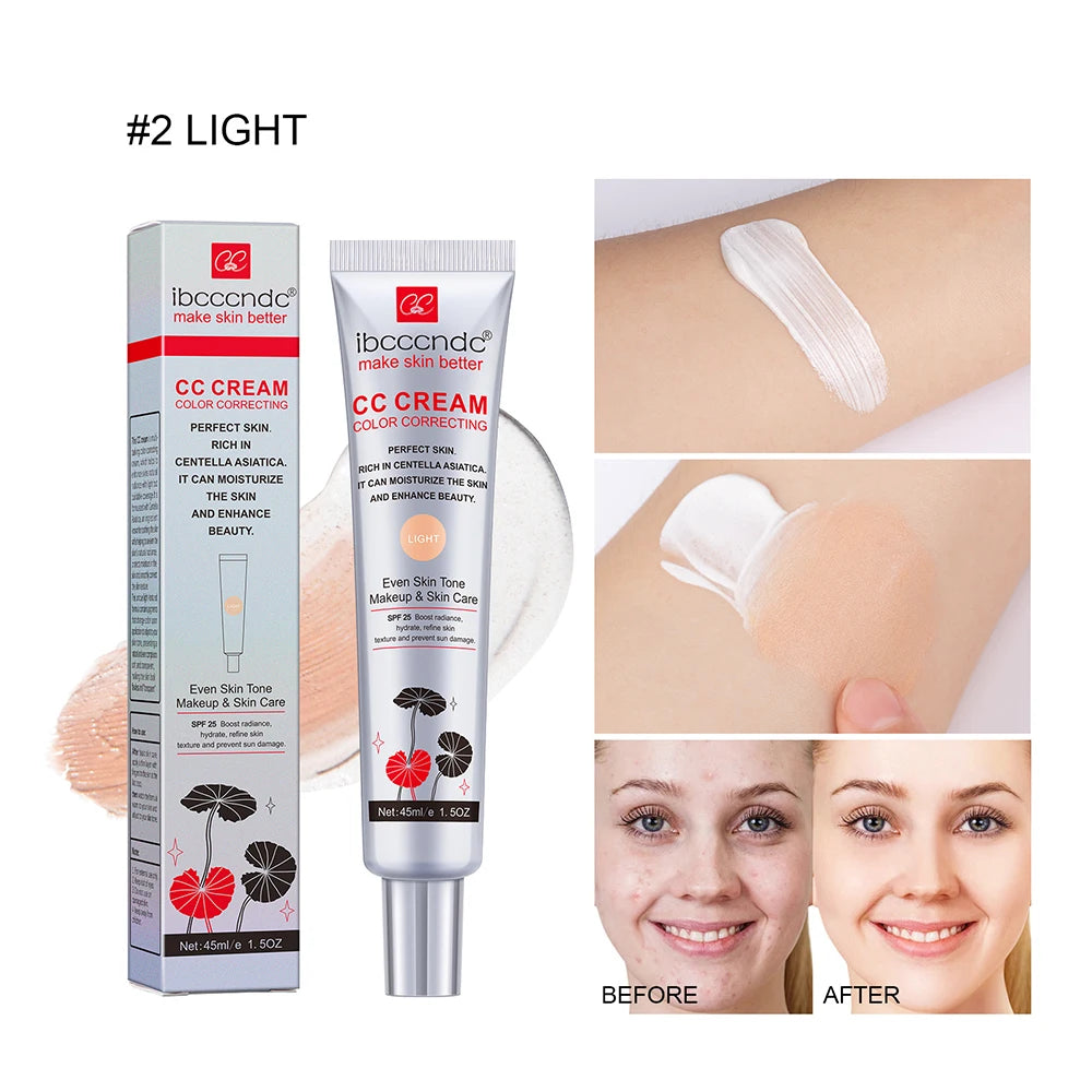 45ml Color Correcting CC Cream Facial Repair with Centella