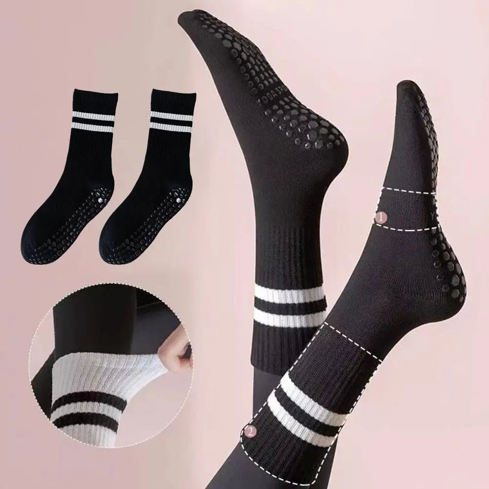 8 Colors Sports Socks Cotton Mid-tube Bottom Non-slip Yoga