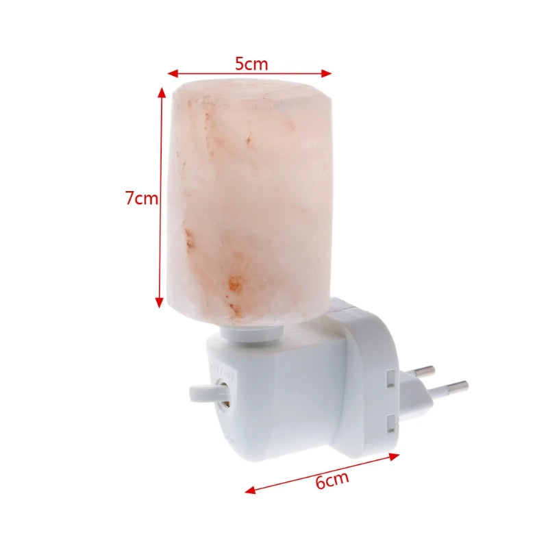 15W Rotatable Cylinder Himalayan Salt Lamp Air Purifier Crystal Salt Rock for Serene Bedroom Atmosphere Light