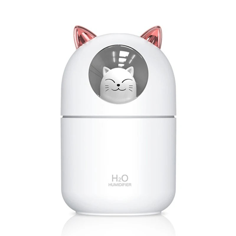 300ML Air Humidifier Cute Cat Ultra-Silent Aromatherapy