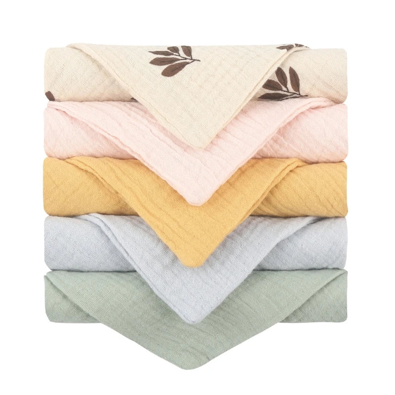 5 Pcs Towel Baby Face Cloth Soft Cotton Bath Towels